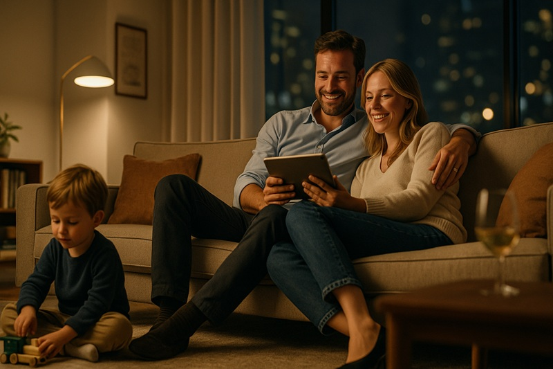 Famille  gérant son patrimoine avec Lemsy Portfolios